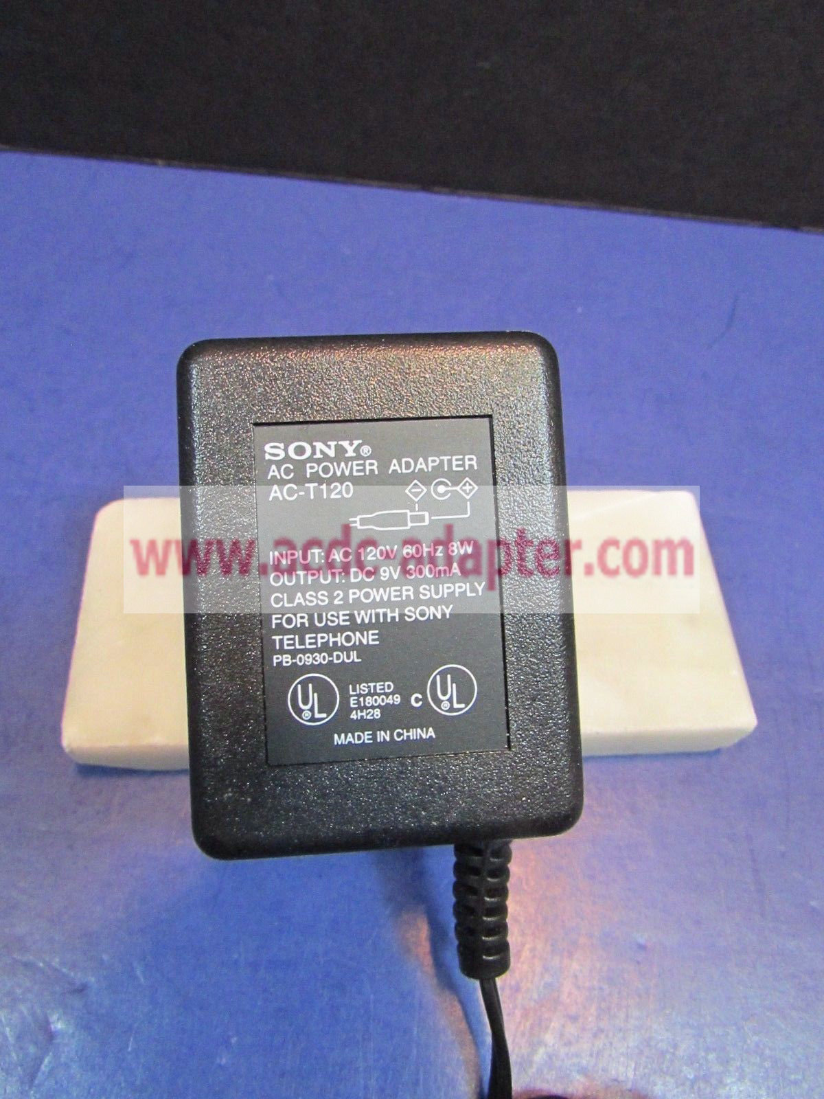New Sony Ac-T120 Ac Power Adapter 9V DC 300mA FOR SONY TELEPHONE